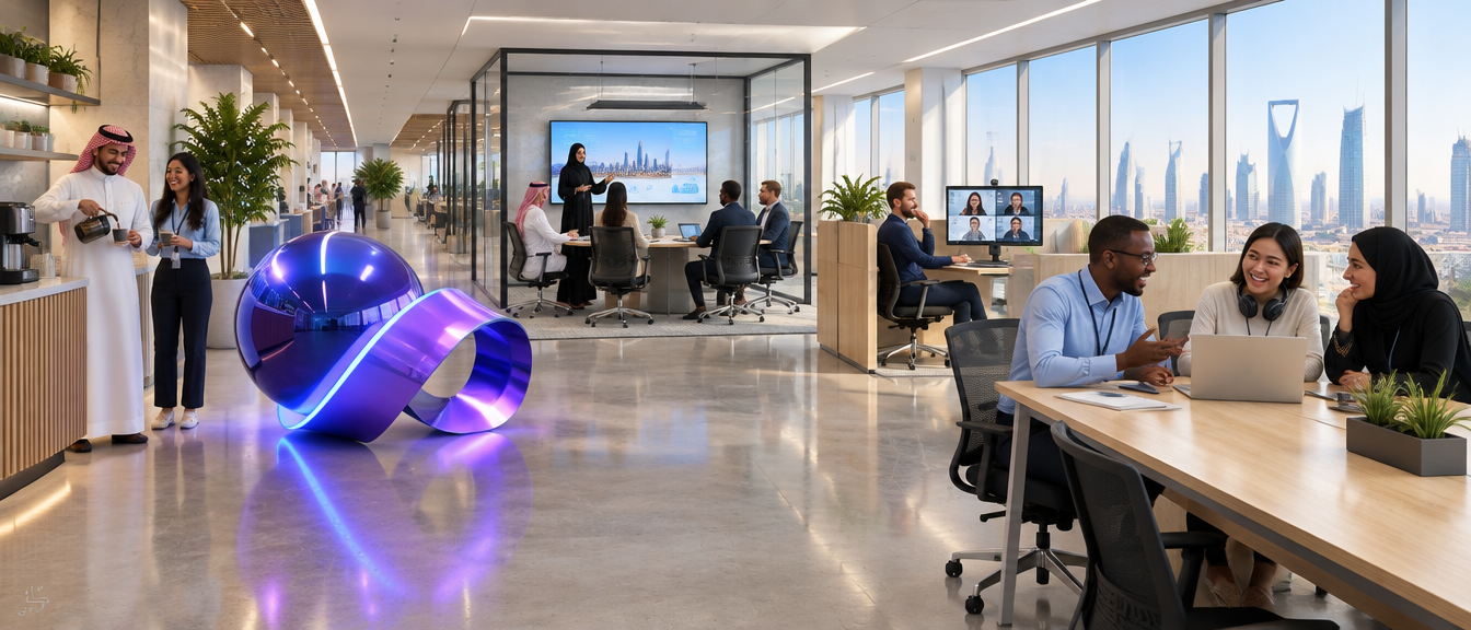 A team at work in a Riyadh office